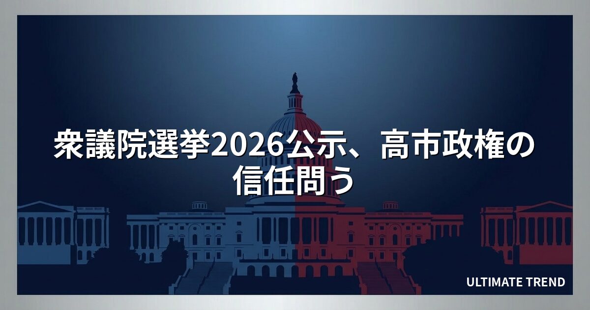 衆議院選挙2026公示、高市政権の信任問う
