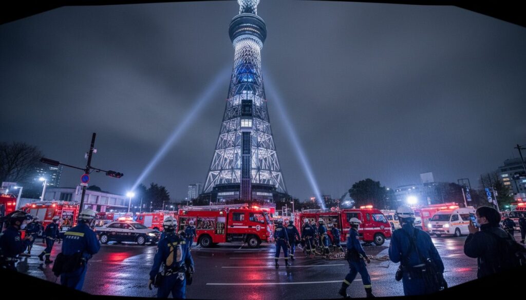 スカイツリーでエレベーター急降下・急停止 約20〜30人閉じ込め