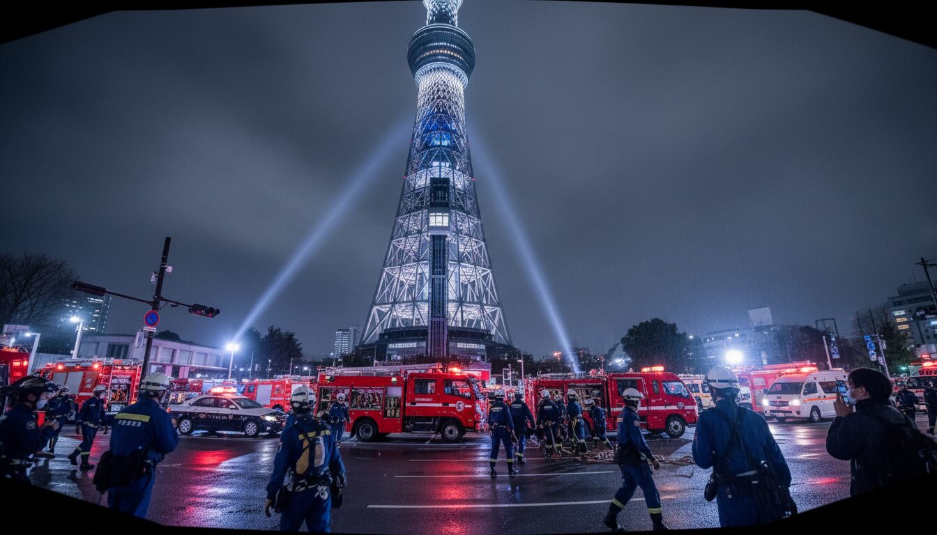スカイツリーでエレベーター急降下・急停止 約20〜30人閉じ込め