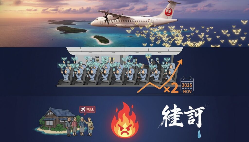 JALマイル修行僧が離島路線を占有し炎上・謝罪へ