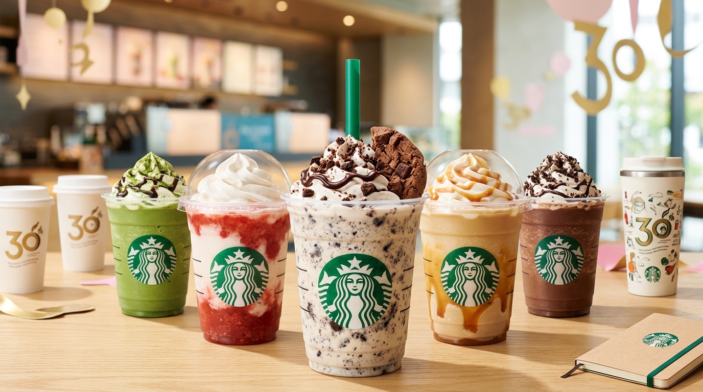 【話題】スタバ30周年フラペチーノが激アツ!限定展開の全貌