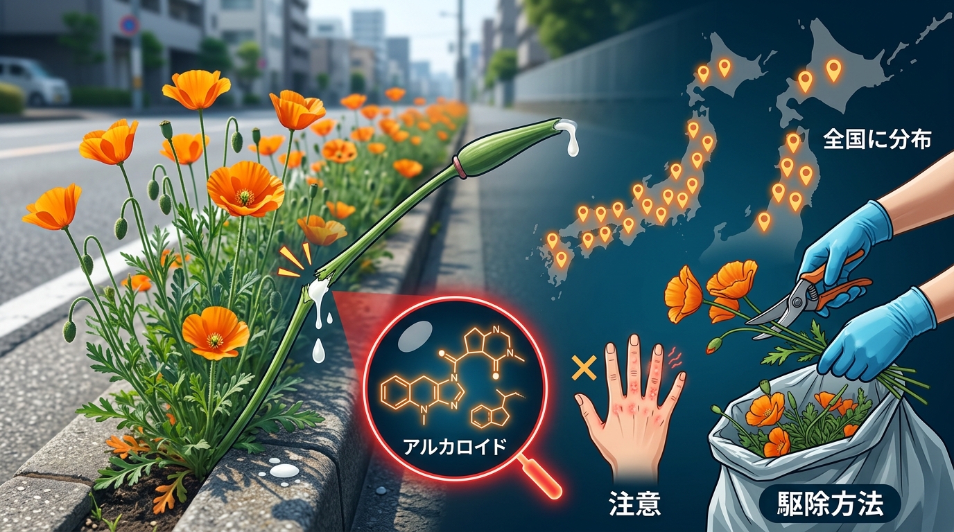 【注意】オレンジ色の花アルカロイドとは?ナガミヒナゲシの危険性
